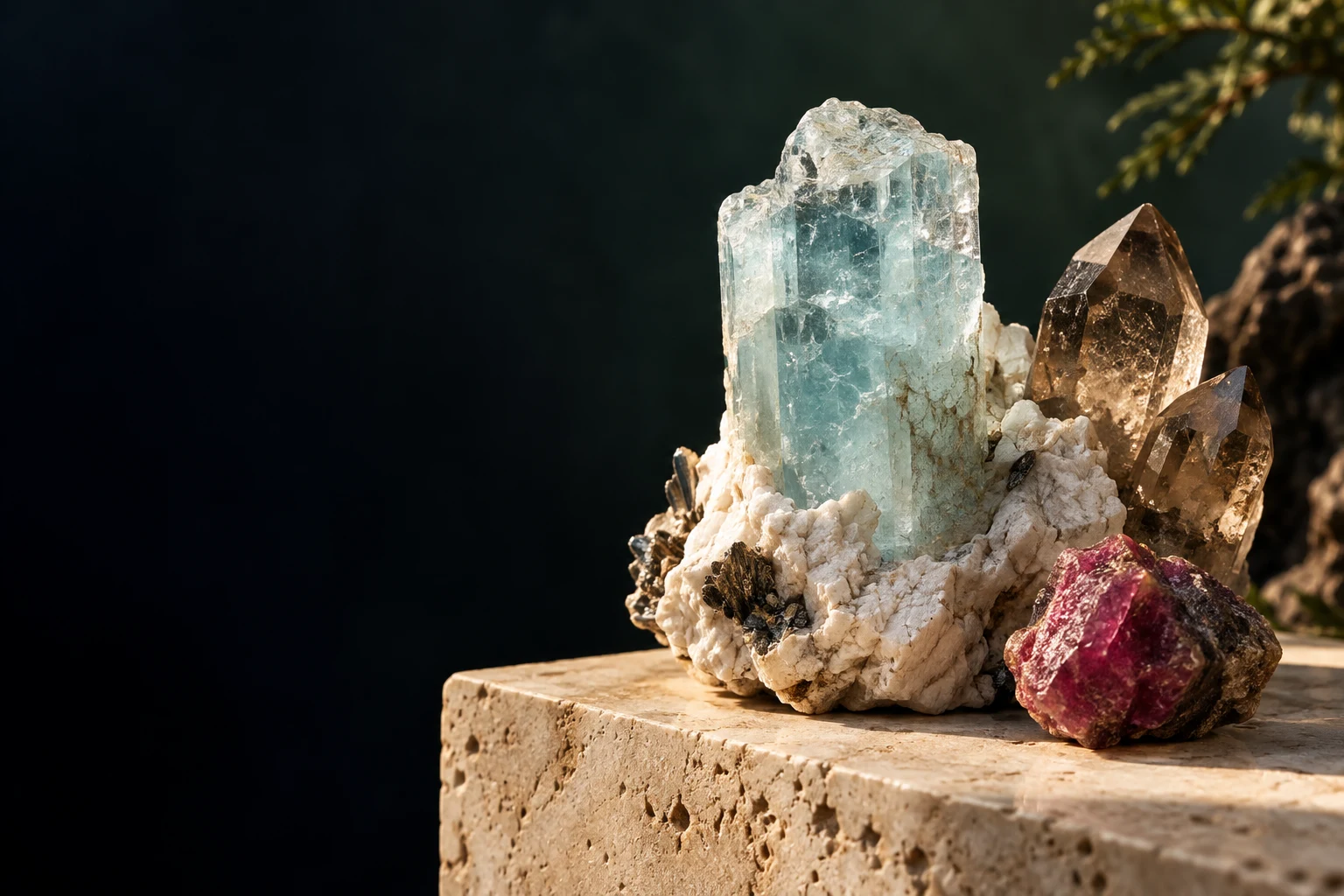 Mineral collection concept still life